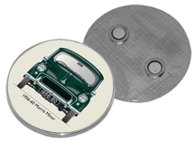 Morris Minor 4 door 1956-60 Round Fridge Magnet